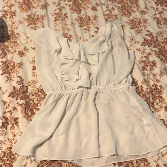 White flowy dressy tank top - Picture 1 of 3